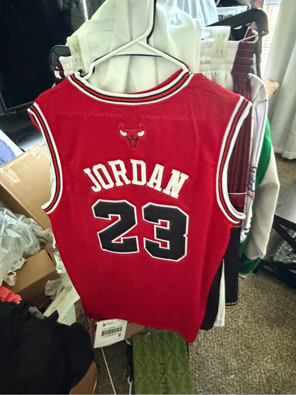 Nike Red Chicago Bulls Jordan 23 Basketball Jersey size xl